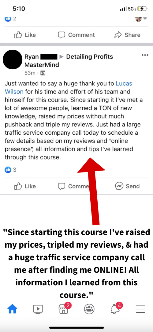 Since starting this course Ive raised my prices, tripled my reviews, & had a huge traffic service company call me after finding me ONLINE! All information I learned from this course.